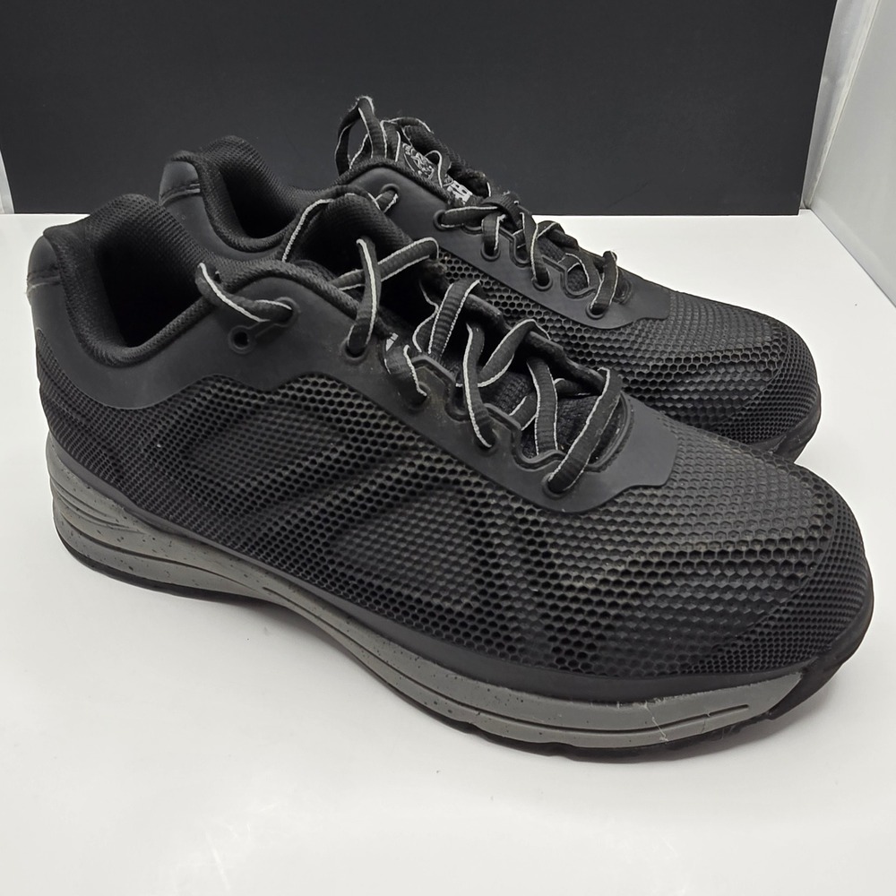 Brahma Steel Toe Work Shoes Men 7.5 Black Mesh Safety Sneakers MNBR20AG004